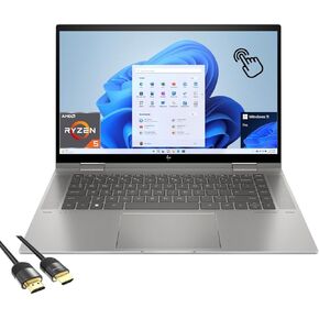 HP Envy x360 2-in-1 Touchscreen Laptop, 15.6" FHD IPS Micro-Edge Display, AMD 6-Core Ryzen 5 7530U, 16GM RAM, 1TB PCle SSD, Backlit KB, WiFi 6E, Bluetooth, USB-C, HDMI, Webcam, PDG HDMI, Win 11 Pro