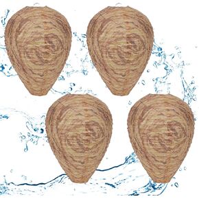 4 Pack Wasp Nest Hanging Fake Wasp Nest Paper Material Hornet Nest for Wasps…