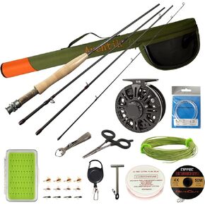 طقم كومبو لقضيب وبكرة ذبابة الكربون النانو من Aventik IM12 بطول 9'0 بوصة و5 وزن مع صنارة صيد الذبابة وبكرة الذبابة وخط الذبابة والإكسسوارات in Kuwait