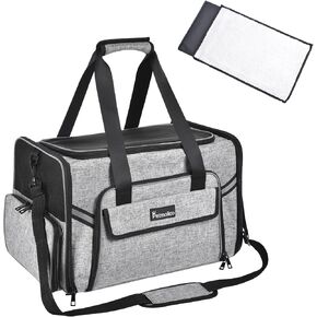 Petmolico Cat Carrier Dog Carrier, Airline Approved Soft Pet Travel Carrier with 3 Open Doors Mesh Windows for Cats Puppy 16 lbs, White Daisy in Saudi Arabia