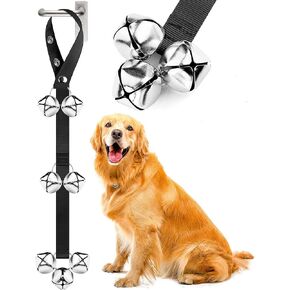 Dog Doorbells Premium Quality Training Potty Dog Bells, Adjustable Door Bell Length for Small, Medium and Large Dogs, A Convenient Way to Train Your Puppy - 7 Large Loud & Crisp DoorBells