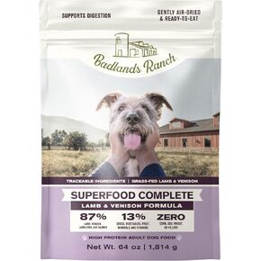 Superfood Complete, Air-Dried Adult Dog Food - High Protein, Zero Fillers, Superfood Nutrition by Katherine Heigl (11.5 oz. Wild Fish and Turkey Formula)