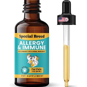 Allergy & Immune with Elderberry, Allergy Relief for Cats and Dogs, Anti Itch Treatment, Relief for Pet Allergies, Immune Support for Cat or Dog, 2 oz