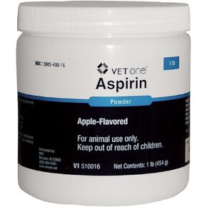 مسحوق الأسبرين ذو القوة الإضافية بنكهة التفاح البيطري للخيول والماشية والكلاب والماشية - مستساغ - يساعد في تقليل الحمى والتسكين الخفيف - 1 رطل in Kuwait