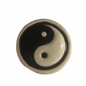 Ceramic Smoke Stone Hand Rolled Unfiltered Cigarette Holder Yin Yang
