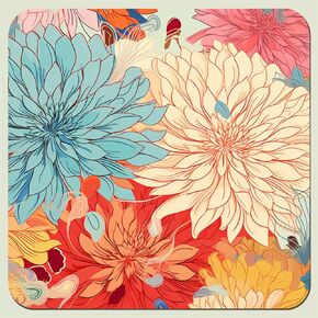 Beautiful Flowers Unique Art Design Patterns, Smooth Surface Non-Slip Rubber Gaming Mouse Pad for Computer Desk Laptop Office 9.5 X 7.9 Inch (Design 2)