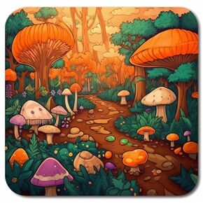 Mushroom Forest Mycophile Unique Art Design Patterns, Smooth Surface Non-Slip Rubber Gaming Mouse Pad for Computer Desk Laptop Office 9.5 X 7.9 Inch (Design 3)