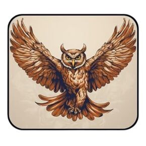 Majestic Owl Art Strigiformesphile Unique Design Patterns, Smooth Surface Non-Slip Rubber Gaming Mouse Pad For Office Computers Laptop 9.5 X 7.9 Inch (Design 1)