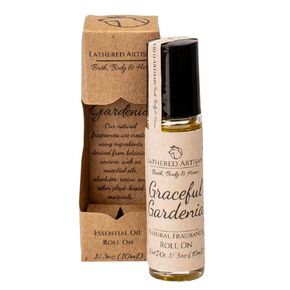 Graceful Gardenia - Natural Fragrance Unisex Oil Perfume by Lathered Artisan - Alcohol-Free Plant Based Oil Perfume and Cologne, Nourishing, and Uniquely Handcrafted (Graceful Gardenia - Roll On)
