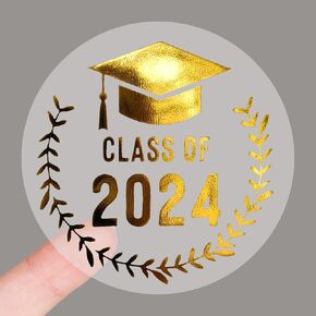 100 x Graduation Stickers, Class of 2025, Congratulations Graduates, Gold Foil Stickers, Foil Metallic Seal, Graduation Stickers, Graduation Labels, Graduation Party (Class of 2025 - Gold Foil)