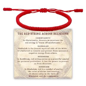 Red Bracelet for Men Red Rope Bracelet for Men Protection Bracelet, Kabbalah String Bracelet Gifts for Boyfriends, Adjustable Buddhist Bracelets Tibetan Christian Jewelry Mens Protection Gifts