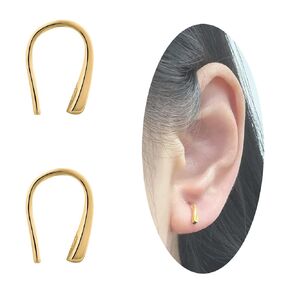 Tiny Pull Through Earrings Small Threader Earrings 14K Gold Earrings Hypoallergenic Drop Earrings for Women Trendy