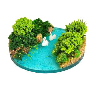 Swan Miniature Garden River, Fairy Garden River Pond, Diorama River, Realistic River, Fairy Garden Decor, Fairy Garden Supplies