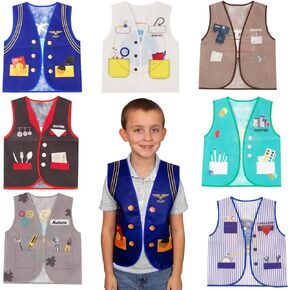 Tigerdoe Dress Up Clothes - 7 Pc - Pretend Play School Set - Career Costumes - Kids Role Play Costume - Occupation Costume