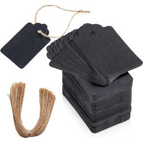 Kraft Paper Price Tags - Double-Sided, Natural Jute Twine, Perfect for Weddings, Christmas, Thanksgiving