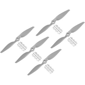 MECCANIXITY 5Pcs 9x6 Inch Propeller RC Propellers 2-Vane Blades Props Gray with Adapter Rings for RC Airplane Aircraft Prop Replacement