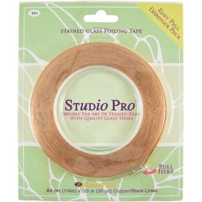 Studio Pro 7/32-Inch Black Lined Copper Foil