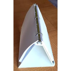 Easel Ring Binders - Flip Over The top Style Platform Construction. (Green, 11" X 8 1/2" Sheet Size Bound on 11" Side)