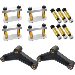 Heavy Duty Greaseable Tandem Trailer Axle Shackle Kit 3.125" Shackles Tandem Axle for Double Eye Springs