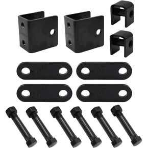LAFORMO Trailer Single Axle Spring Hanger - Single-Axle Trailer Hanger Kit for Double-Eye Springs 1-3/4" Wide Springs, 7/8" Rear