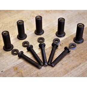 American Made Premium Upgraded Well Nut & Screw Kit compatible with Harley Road Glide Windshield, SAE, Not Metric, 1/4" longer than OEM