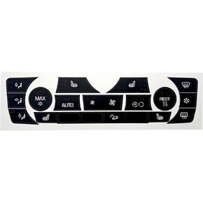 AC Dash Button Repair Kit, Stickers Decals Compatible with BMW 5 Series 2009-2015, 1pc (BMW-5 Series), Matte Black (decal-bmw)