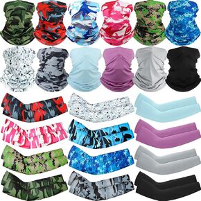 12 مجموعة من وشاح الرقبة الذي يغطي الوجه للحماية من الأشعة فوق البنفسجية وأكمام الذراع المبردة من الحرير الجليدي لفصل الصيف in Kuwait