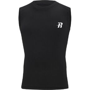 Runhit Boys Sleeveless Compression Shirt Kids Athletic Tank Tops Youth Quick Dry Undershirt for Football Basketball
