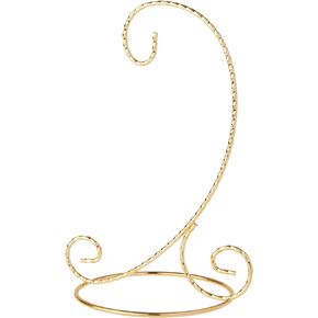 Bard's Twisted Gold-toned Ornament Stand, Small, 7" H x 5.125" W x 5.125" D
