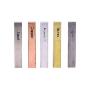 6 Pcs Metal Block Set-Brass, Copper,Iron,Steel, Phosphor Copper& Aluminum for Density Investigation,Specific Gravity,Collectible,Specific Heat Experiment