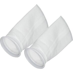 2 Pack 1 Micron 4"x9" Felt Filter Bag, 4 Inch Ring by 9 Inch Long, Short Filter Socks Size 3