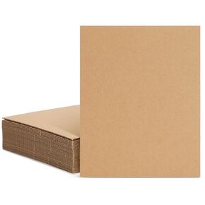 Juvale 25 Pack Corrugated Cardboard Sheets, 8x10 Flat Card Boards Inserts for Crafts, Packing, Shipping, Moving, Mailing, DIY Art Projects, Classroom Supplies (2mm Thick)