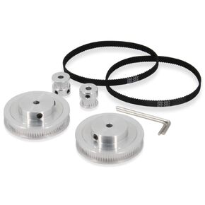 Zeberoxyz 2PCS Set GT2 Synchronous Wheel 20&60 Teeth 8mm Bore Aluminum Timing Pulley with 2PCS Length 200mm Width 6mm Belt (20-60T-8B-6)