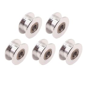 WINSINN GT2 Idler Pulley 20 Teeth 5mm Bore 6mm Width Timing Pulley Wheel Aluminum for 3D Printer (Pack of 5Pcs)