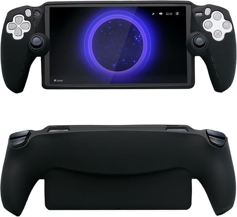 حافظة واقية لمشغل Playstation Portal Remote Player، غطاء من السيليكون مع حماية كاملة، حافظة جلدية ناعمة مضادة للخدش (أسود) in Saudi Arabia
