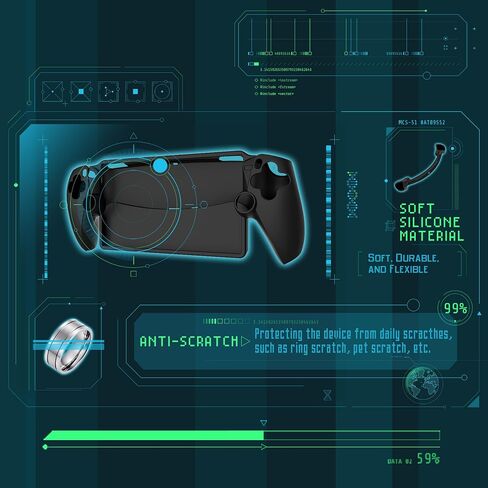 حافظة واقية لمشغل Playstation Portal Remote Player، غطاء من السيليكون مع حماية كاملة، حافظة جلدية ناعمة مضادة للخدش (أسود) in Saudi Arabia