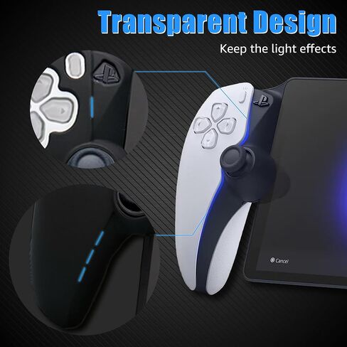 حافظة واقية لمشغل Playstation Portal Remote Player، غطاء من السيليكون مع حماية كاملة، حافظة جلدية ناعمة مضادة للخدش (أسود) in Saudi Arabia