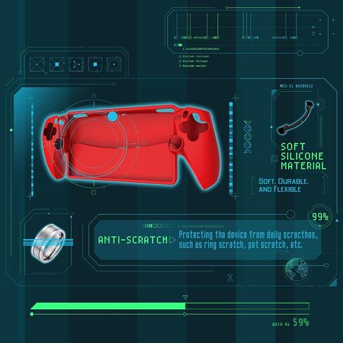 حافظة واقية لمشغل Playstation Portal Remote Player، غطاء من السيليكون مع حماية كاملة، حافظة جلدية ناعمة مضادة للخدش (أسود) in Saudi Arabia