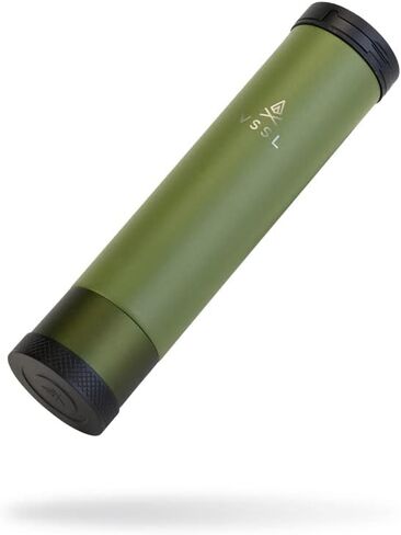 قارورة معزولة مع ضوء، 8 أونصة من الفولاذ المقاوم للصدأ بجدار مزدوج محكم الغلق، غطاء للشرب مانع للتسرب، حلقة تسلق قابلة للفصل لسهولة التركيب، أسود in Kuwait