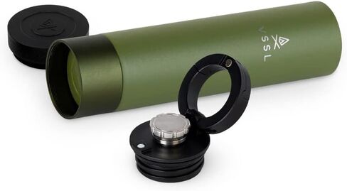 قارورة معزولة مع ضوء، 8 أونصة من الفولاذ المقاوم للصدأ بجدار مزدوج محكم الغلق، غطاء للشرب مانع للتسرب، حلقة تسلق قابلة للفصل لسهولة التركيب، أسود in Kuwait