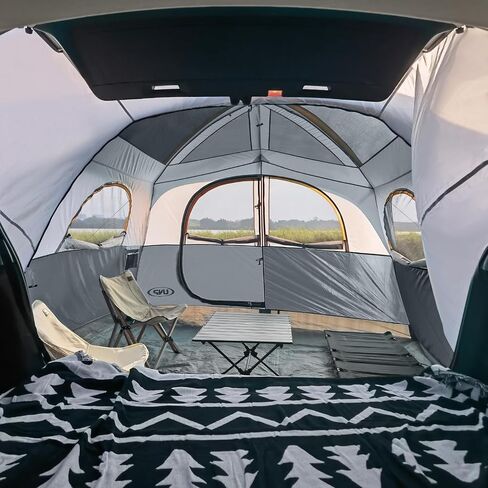 UNP SUV Tents for Camping 6 Person Car Camping Tailgate Tent for Outdoor | Easy Set Up with Rainfly Double Layer Waterproof Family SUV Cabin Tent 10'X9'X78in(H) in Saudi Arabia