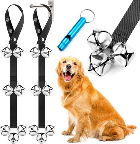 Dog Doorbells Premium Quality Training Potty Dog Bells, Adjustable Door Bell Length for Small, Medium and Large Dogs, A Convenient Way to Train Your Puppy - 7 Large Loud & Crisp DoorBells in Saudi Arabia