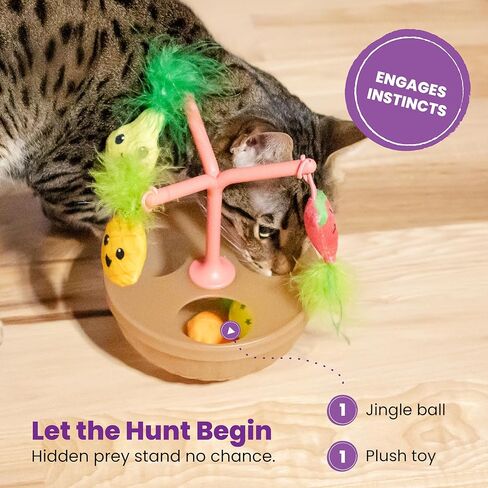 لعبة Catstages Meow-smerizing Fish Bowl Cat مع لعبتين مائيتين، تتضمن لعبة أسماك السباحة الإلكترونية ولعبة السلحفاة العائمة، باللون الأزرق in Kuwait