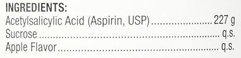 مسحوق الأسبرين ذو القوة الإضافية بنكهة التفاح البيطري للخيول والماشية والكلاب والماشية - مستساغ - يساعد في تقليل الحمى والتسكين الخفيف - 1 رطل in Kuwait