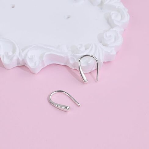 Tiny Pull Through Earrings Small Threader Earrings 14K Gold Earrings Hypoallergenic Drop Earrings for Women Trendy in Kuwait