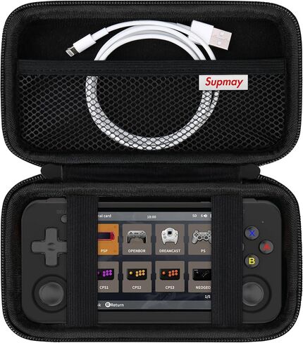 حقيبة حمل صلبة من Supmay متوافقة مع Nintendo DS Lite NDSL، حقيبة سفر لحمل ألعاب Gameboy Advance مع جيب شبكي لكابل شحن USB، قلم ستايلس، سماعات الأذن، خرطوشة الألعاب، وردي in Saudi Arabia