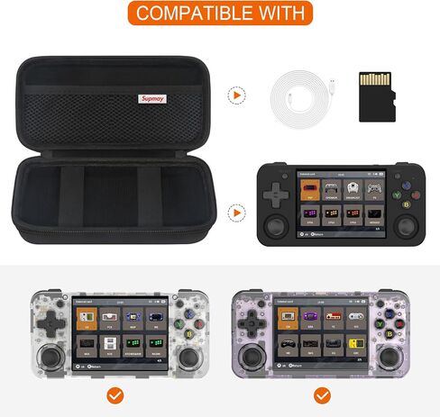 حقيبة حمل صلبة من Supmay متوافقة مع Nintendo DS Lite NDSL، حقيبة سفر لحمل ألعاب Gameboy Advance مع جيب شبكي لكابل شحن USB، قلم ستايلس، سماعات الأذن، خرطوشة الألعاب، وردي in Saudi Arabia