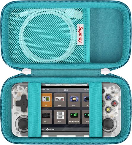 حقيبة حمل صلبة من Supmay متوافقة مع Nintendo DS Lite NDSL، حقيبة سفر لحمل ألعاب Gameboy Advance مع جيب شبكي لكابل شحن USB، قلم ستايلس، سماعات الأذن، خرطوشة الألعاب، وردي in Saudi Arabia