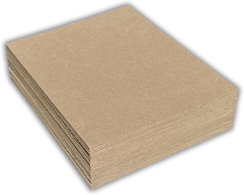 ARTCORR 100 Count Chipboard Sheets 5 x 7 inch - 22pt (Point) - .022" Thickness - Lightweight - Made in USA - Great for Cards, Papercrafts, Mixed Media & Home Décor - Eco Friendly - Brown in Saudi Arabia