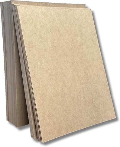 ARTCORR 100 Count Chipboard Sheets 5 x 7 inch - 22pt (Point) - .022" Thickness - Lightweight - Made in USA - Great for Cards, Papercrafts, Mixed Media & Home Décor - Eco Friendly - Brown in Saudi Arabia